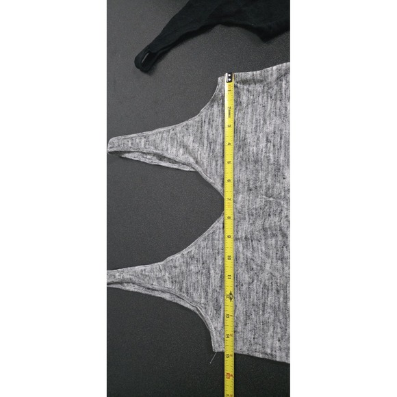 2pc Lululemon Mix & Mingle Tank Heathered Gray Black Woman 4 Yoga Linen Blend - Picture 12 of 12